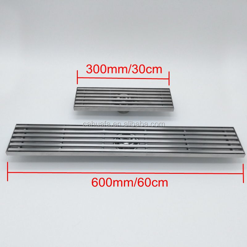 600mm SUS304 Stainless Steel Bathroom Linear Shower Drain Floor Strainer Polished