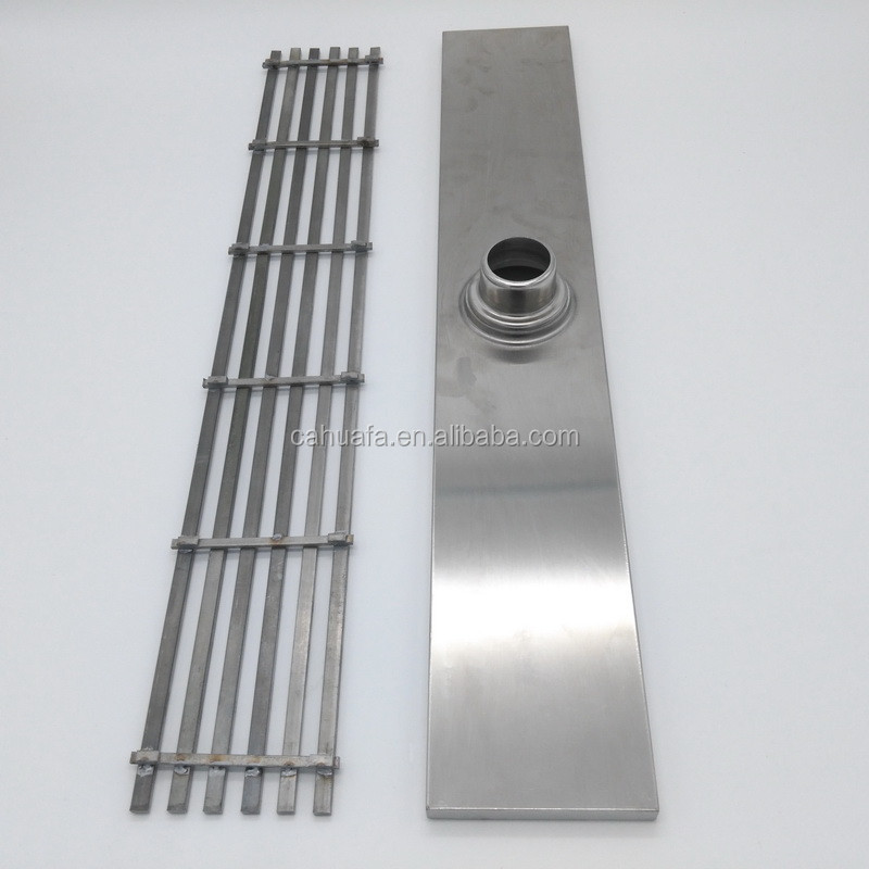 600mm SUS304 Stainless Steel Bathroom Linear Shower Drain Floor Strainer Polished